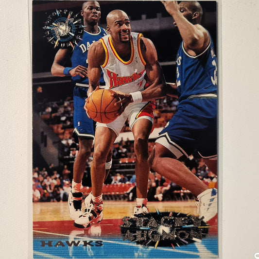 Stacey Augmon 1995 Topps Stadium club #140 NBA Basketball Atlanta Hawks very good sleeved