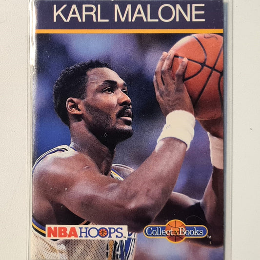 Karl Malone 1990 NBA Hoops collect a books  NBA Basketball Utah Jazz very good sleeved