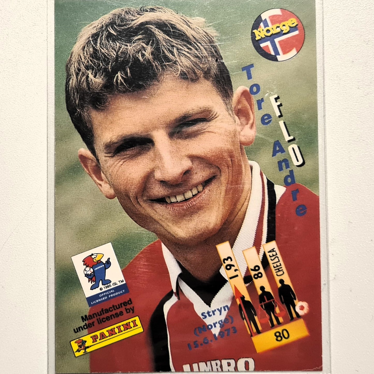 Tore Andre Flo 1994 Panini France 98 world cup #80 Soccer Football Norway Excellent Sleeved