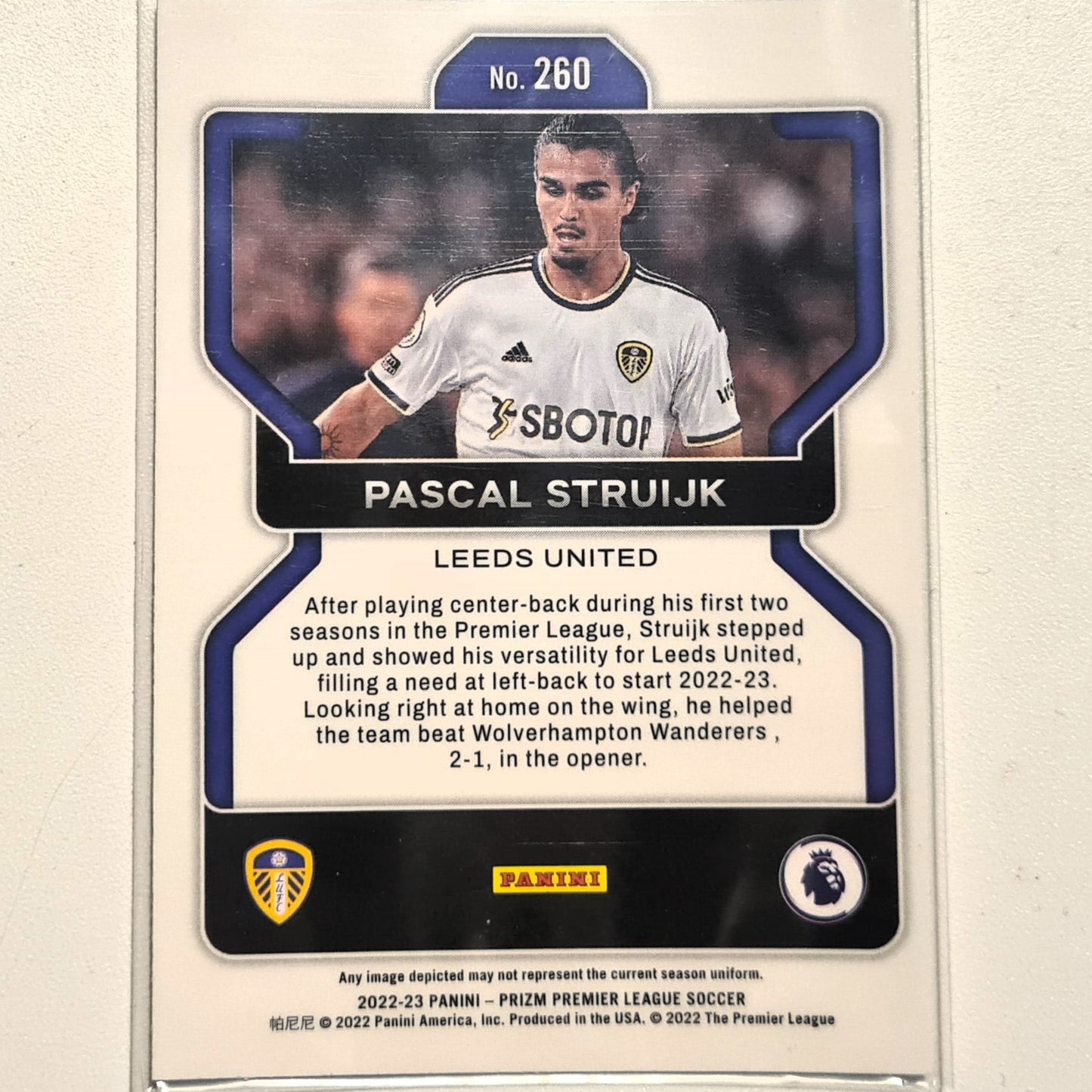 Pascal Struijk  2022-23 Topps Premier League #260 Soccer Football Leeds United Excellent-Mint Sleeved