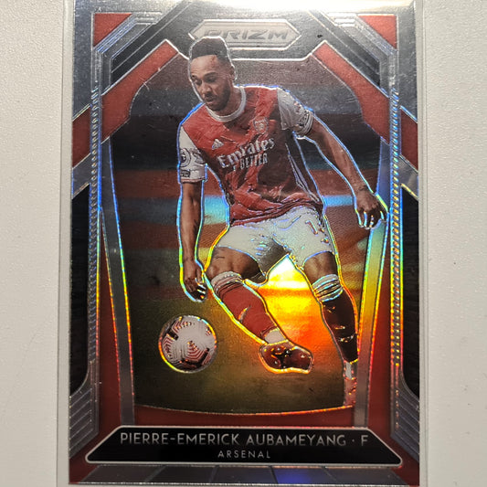 Pierre-Emerick Aubameyang 2020-21 Topps Panini Prizm refractor premier league #43 Soccer Football Arsenal Excellent-Mint Sleeved