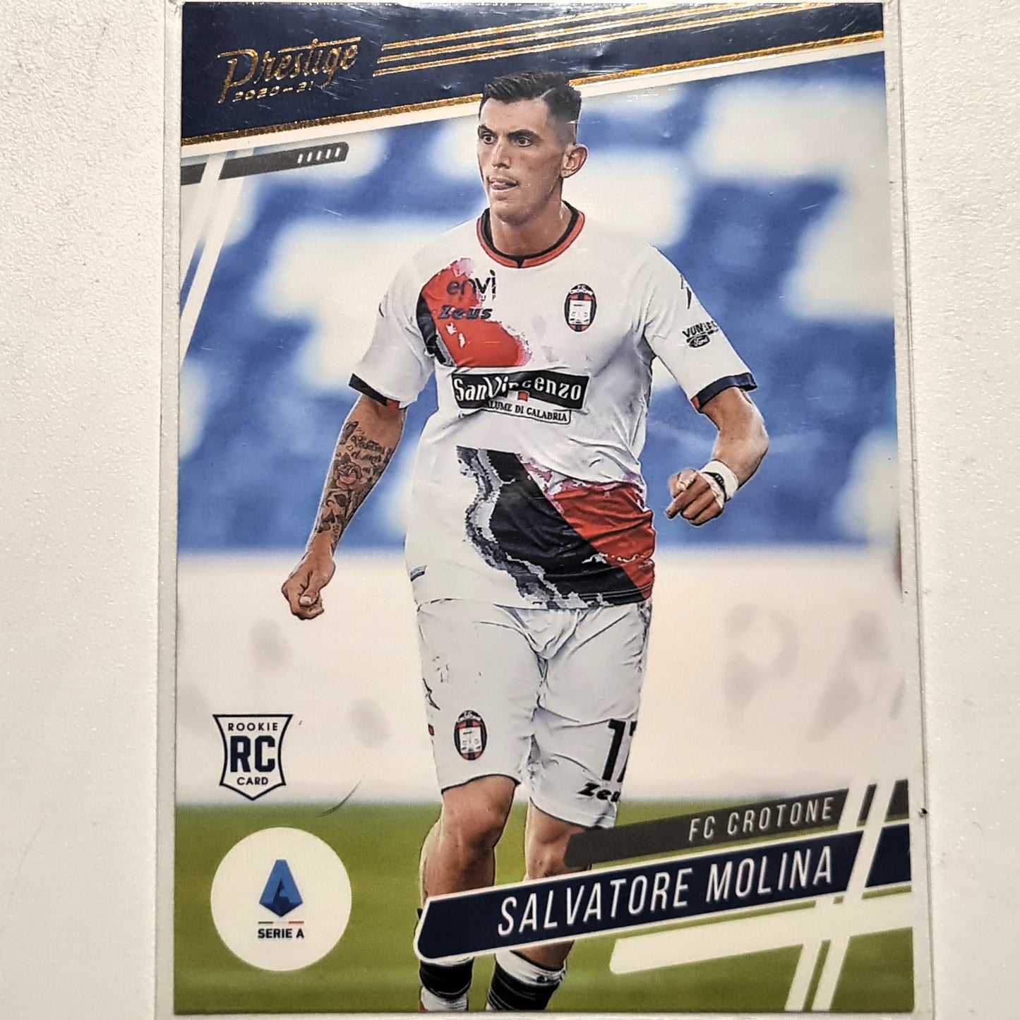 Salvatore Molina 2020-21 Panini Chronicles prestige Rookie RC #12 Soccer Football FC Crotone Excellent-Mint Sleeved