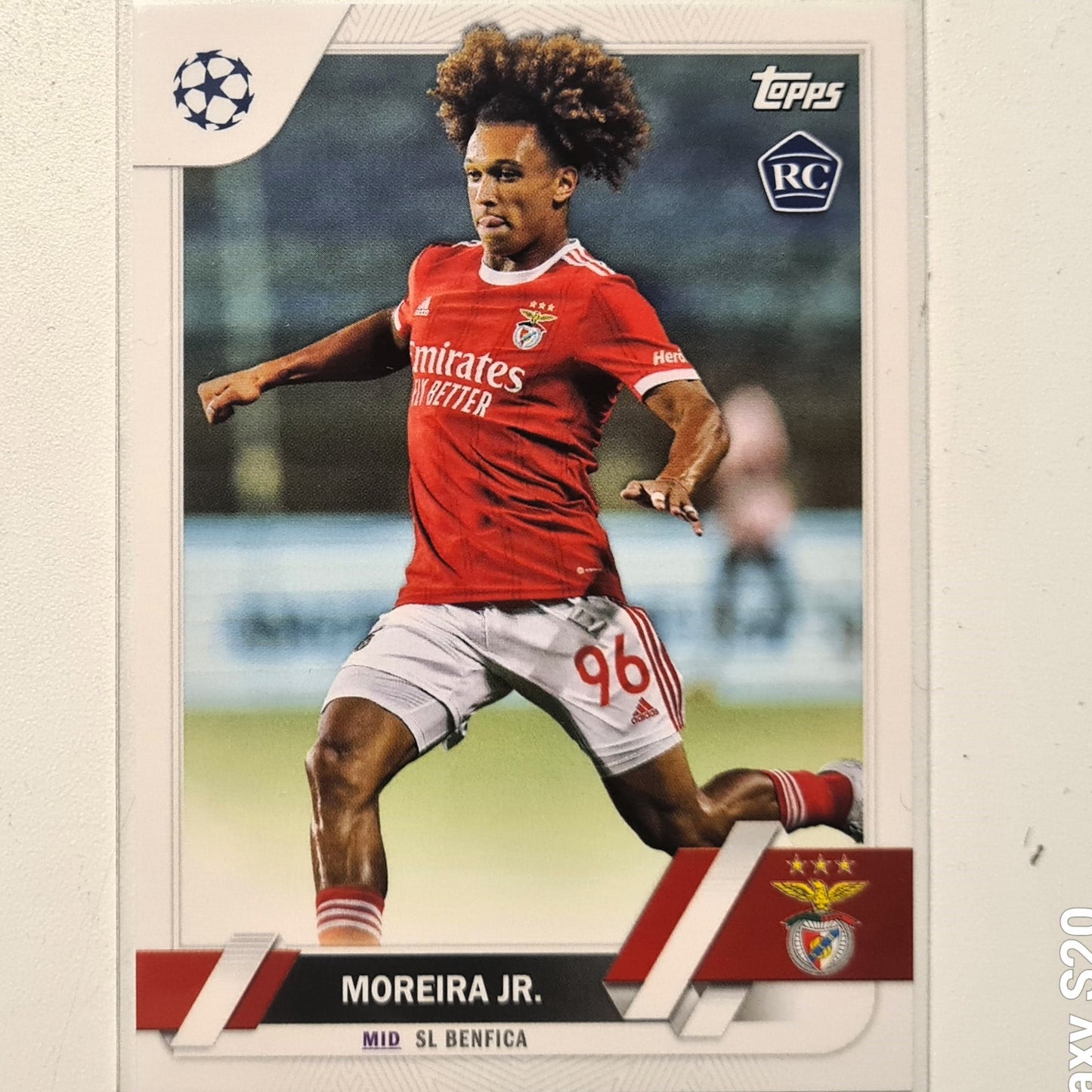 Moreira Jr 2023 Topps Champions League Rookie RC #37 Soccer football Benfica Mint sleeved