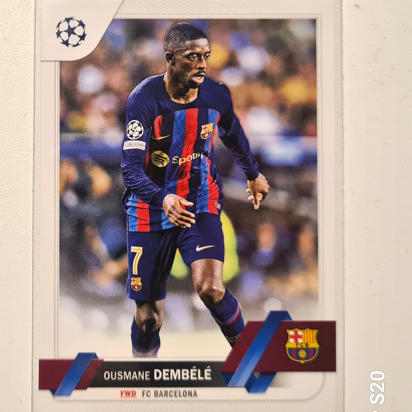 Ousmane Dembele 2023 Topps Champions League #98 Soccer football Barcelona Mint sleeved