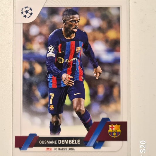 Ousmane Dembele 2023 Topps Champions League #98 Soccer football Barcelona Mint sleeved