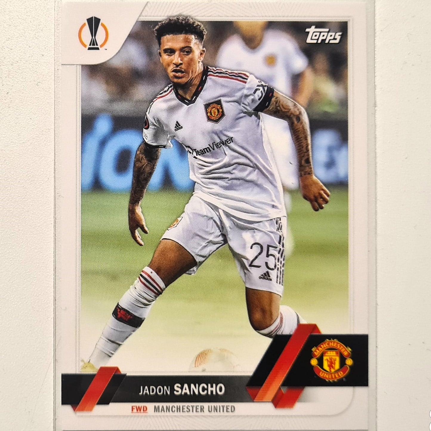 Jadon Sancho 2023 Topps Europa League #186 Soccer football Manchester United Mint sleeved