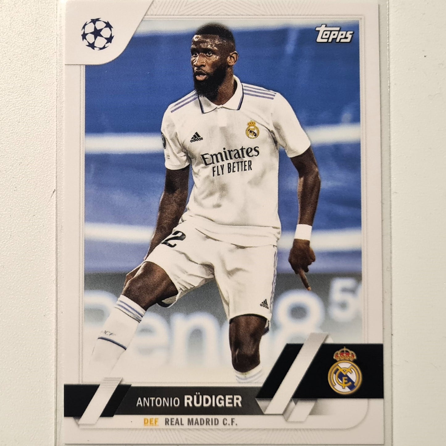 Antonio Rudiger 2023 Topps Chrome Champions League #58 Soccer football Real Madrid Mint sleeved