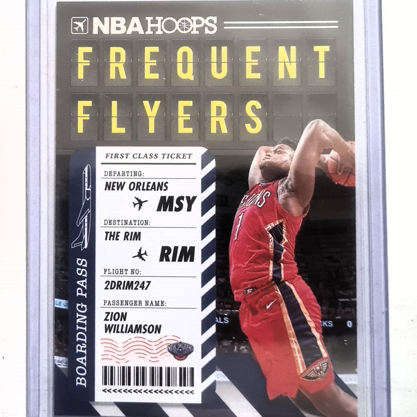 Zion Williamson 2020-21 Panini NBA Hoops Frequent Flyers #4 NBA Basketball New Orleans Pelicans Excellent/mint sleeved