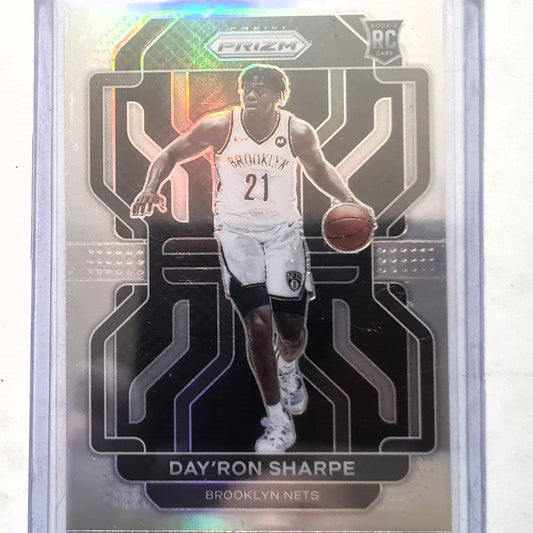 Day'Ron Sharpe 2021-22 Panini Prizm refractor Rookie RC #281 NBA Basketball Brooklyn Nets Excellent/mint sleeved