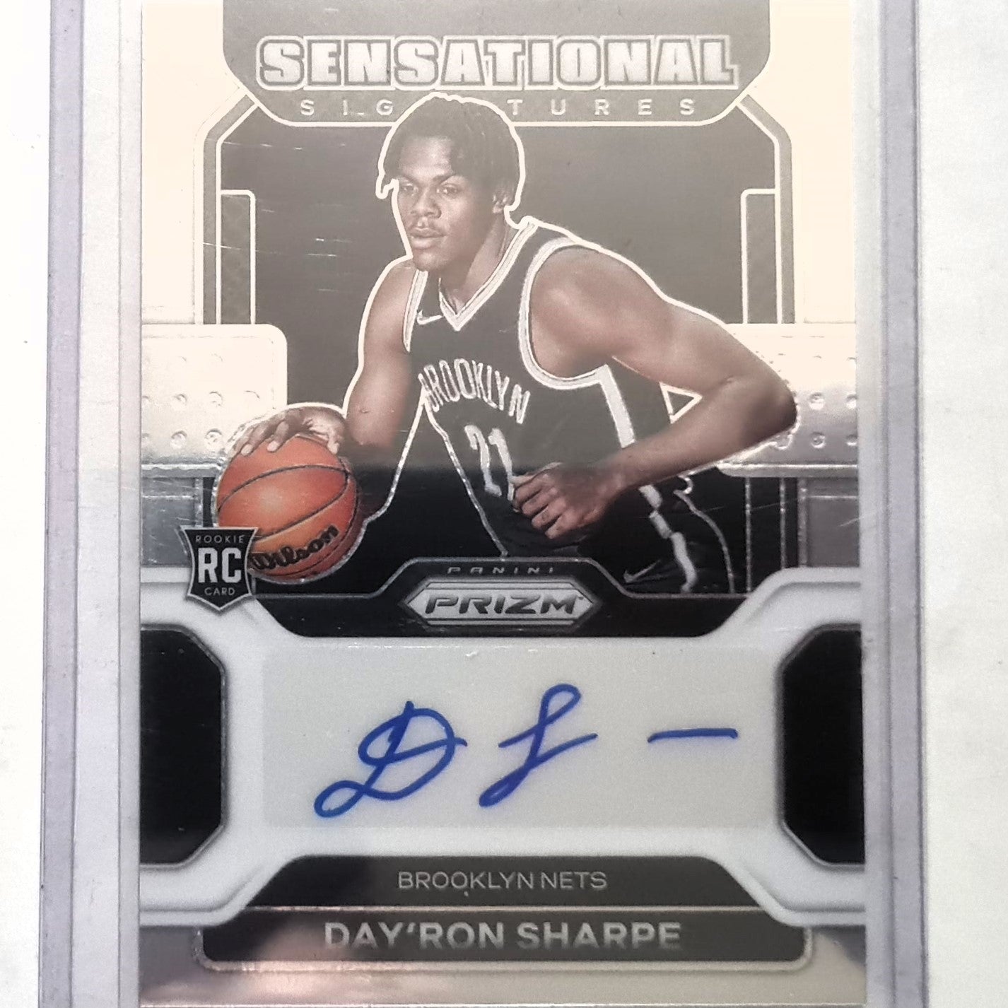 Day'Ron Sharpe 2021-22 Panini Prizm Sensational signatures Auto Rookie RC blue SS-DAY NBA Basketball Brooklyn Nets Excellent/mint sleeved