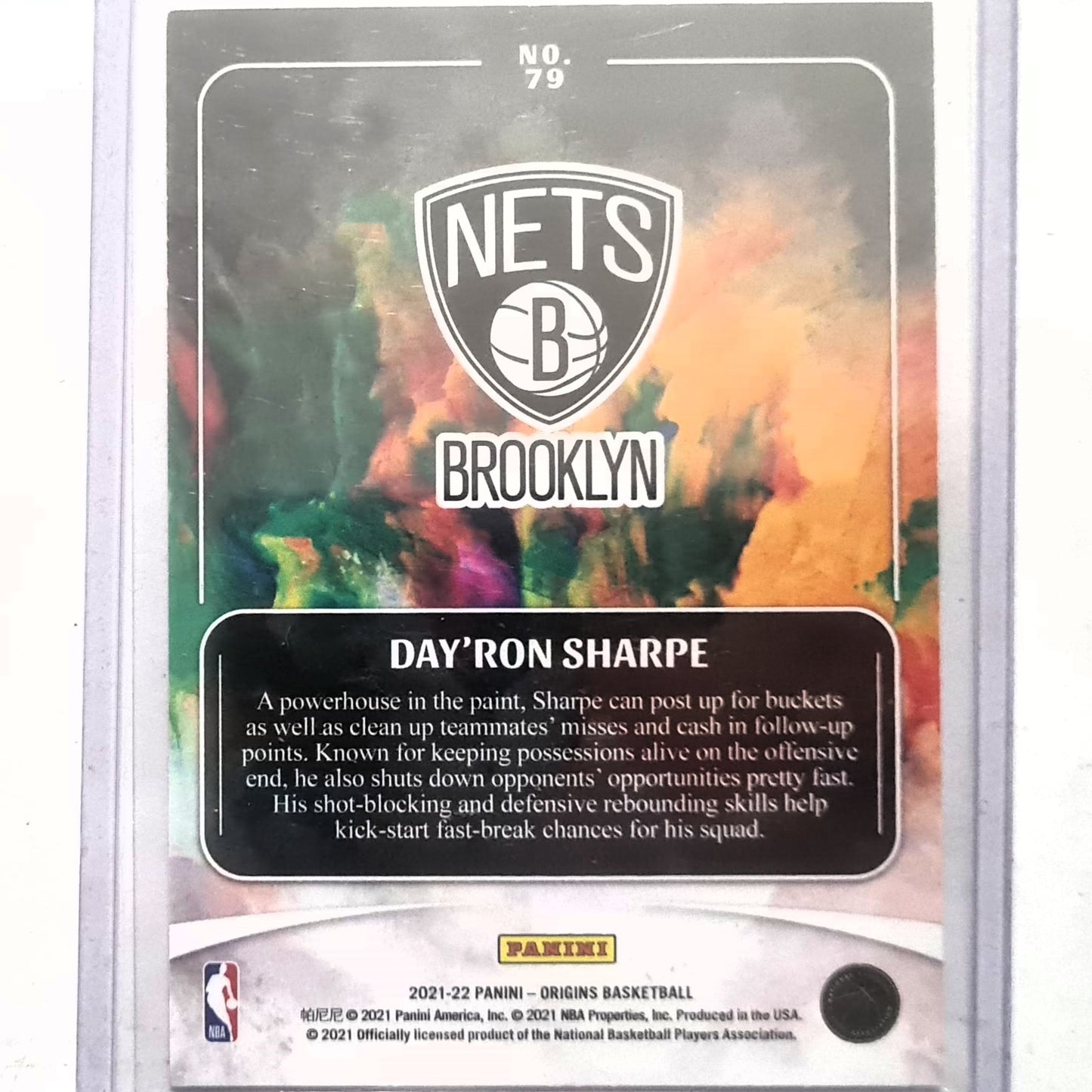 Day'Ron Sharpe 2021-22 Panini Origins Rookie RC Pink #79 NBA Basketball Brooklyn Nets Excellent/mint sleeved