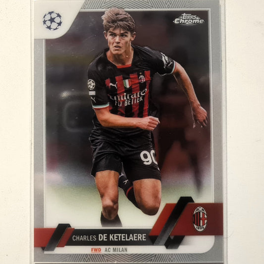 Charles De Ketelaere 2023 Topps Chrome Champions league #90 Soccer Football AC Milan mint sleeved