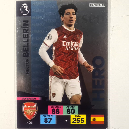 Hector Bellerin 2020-21 Panini Adrenalyn XL Hero foil insert #420 Soccer Football Arsenal good sleeved