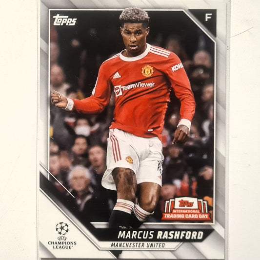 Marcus Rashford 2022 Topps Champions league international trading card day CLBC-4 Soccer Football Manchester United mint sleeved