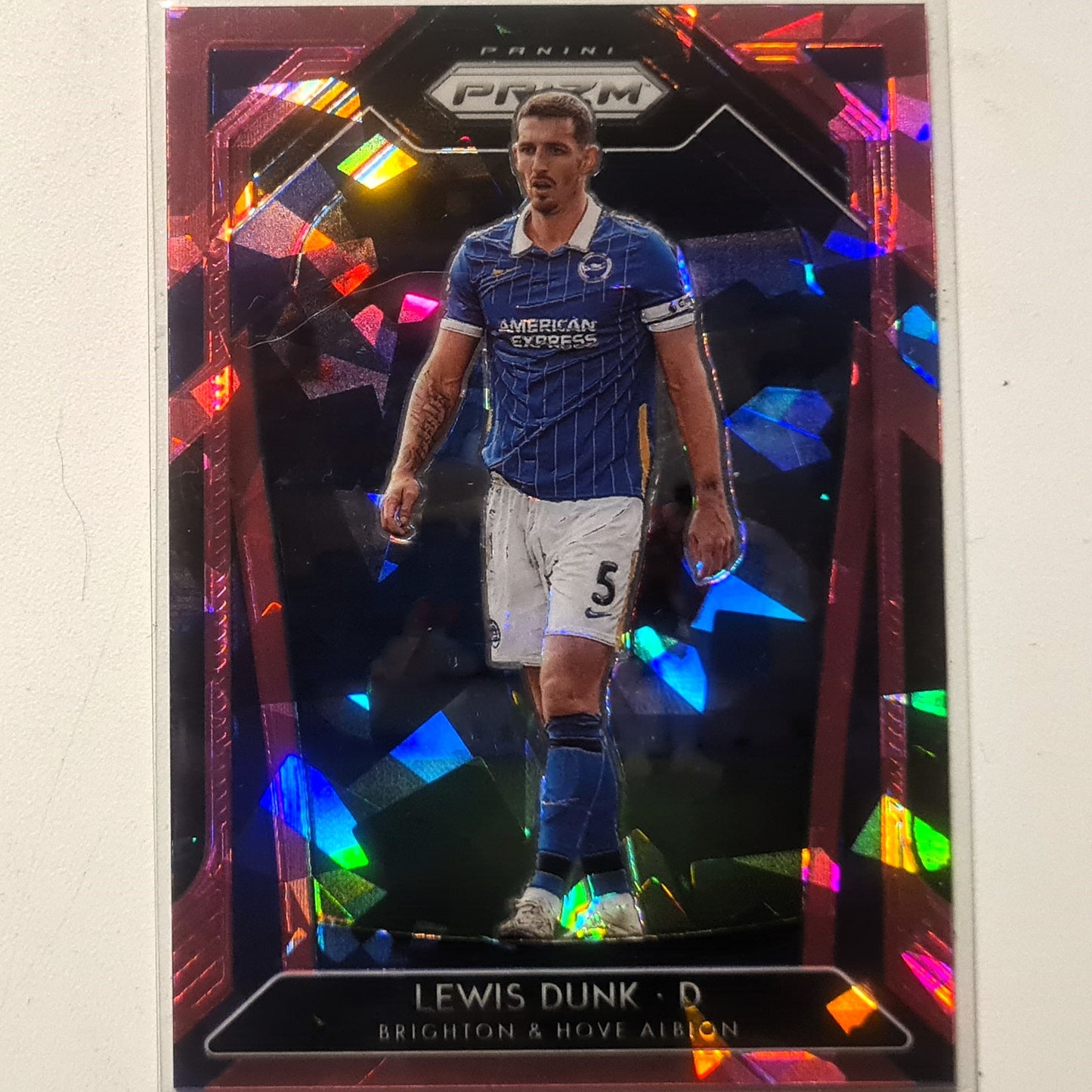 Lewis Dunk 2020-21 Panini Prizm pink cracked ice #167  Soccer Football Brighton & Hove Albion Excellent sleeved