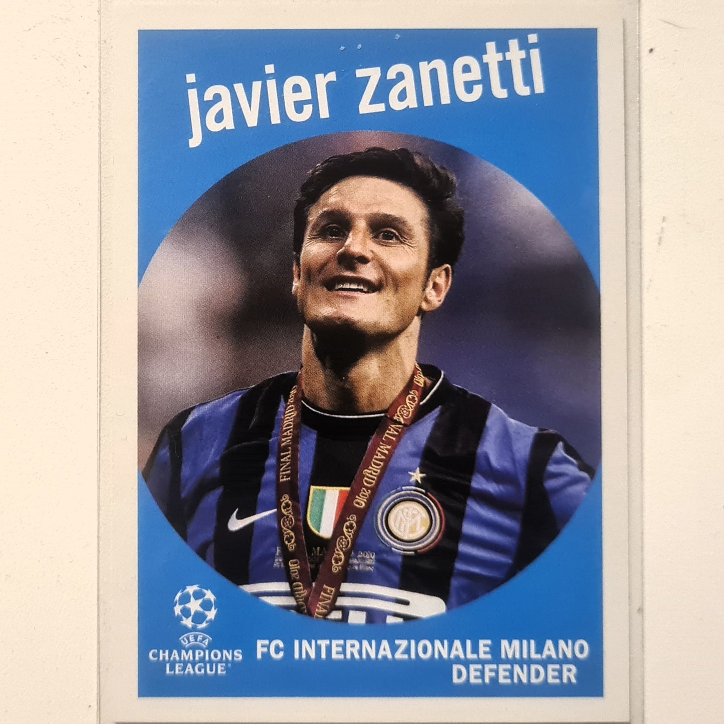 Javier Zanetti 2023 Topps Champions League #59-29  Soccer Football Inter Milan Excellent sleeved