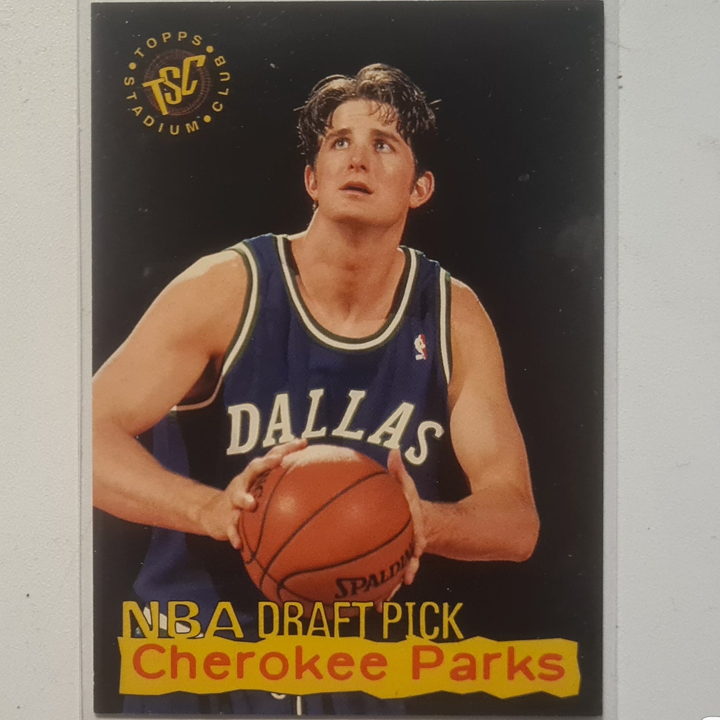 Cherokee Parks 1995 Topps Stadium club NBA Draft pick Rookie RC #12 NBA Basketball Dallas Mavericks very good sleeved