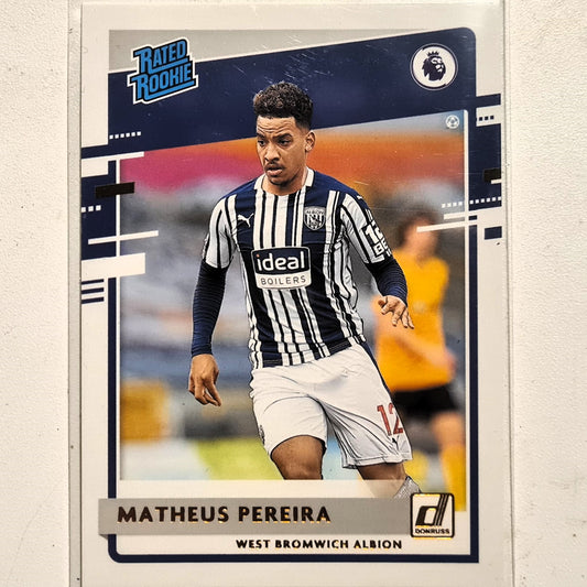 Matheus Pereira 2020-21 Panini Donruss Rated Rookie RC #9 Soccer Football west Bromwich Albion  Excellent/mint Sleeved