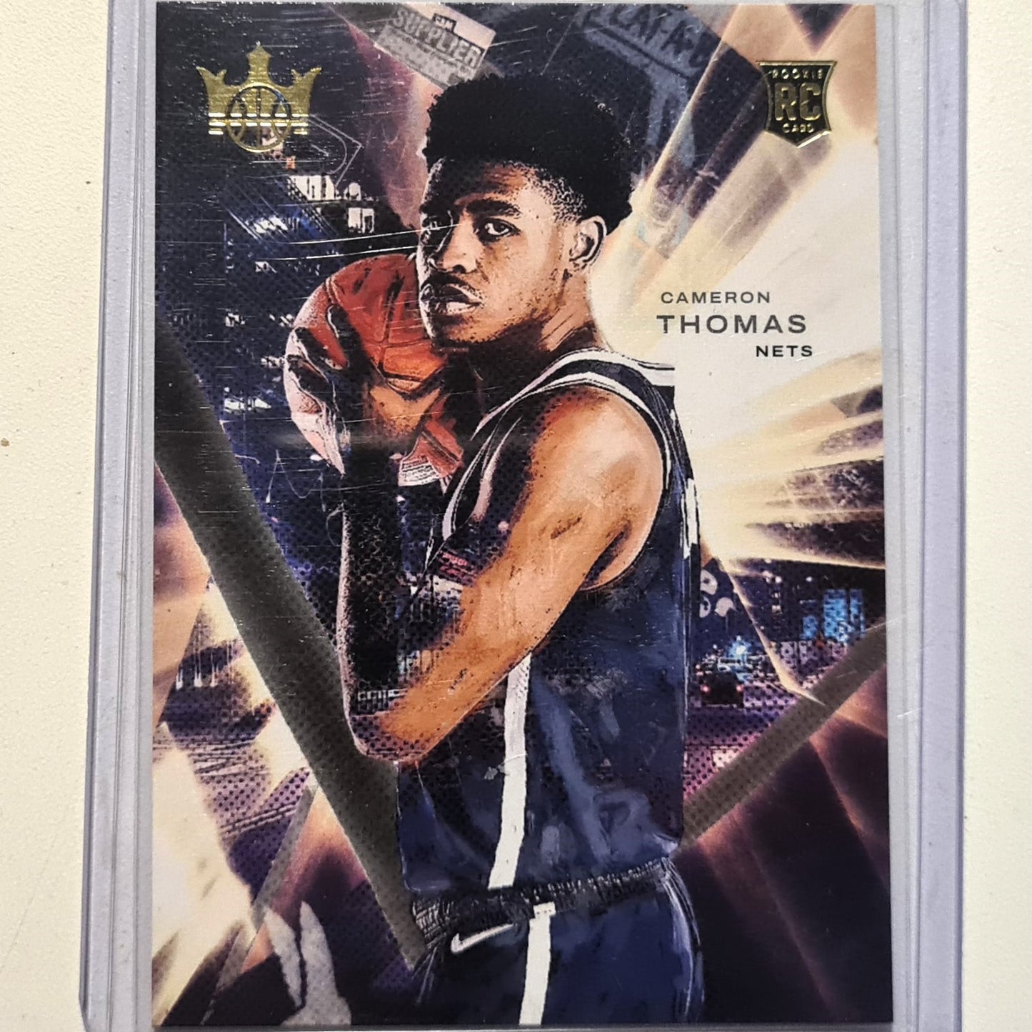 Cameron Thomas 2021-22 Panini Court kings Rookie RC #87 NBA Basketball Brooklyn Nets excellent Sleeved