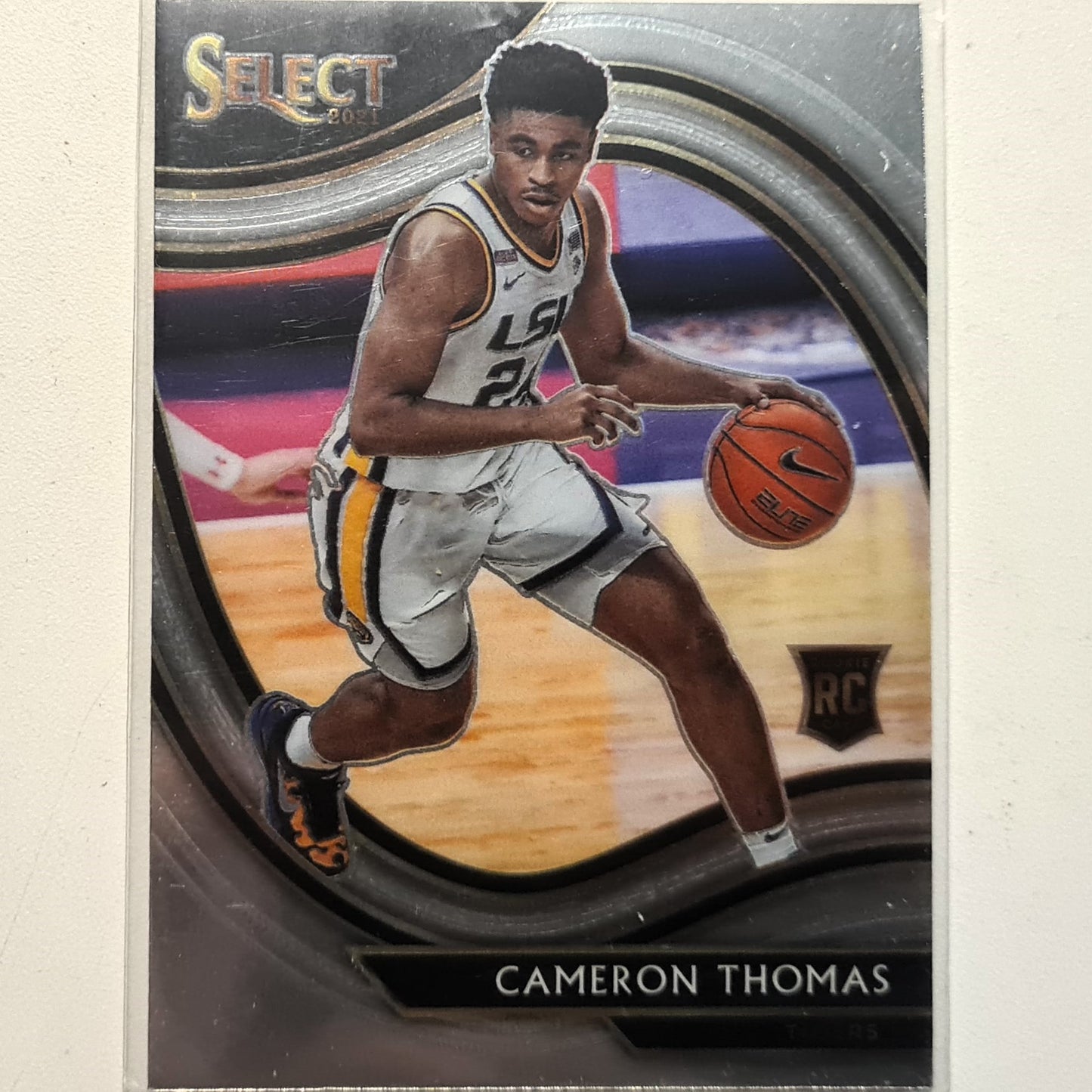 Cameron Thomas 2021 Panini Select Draft Picks Rookie RC #290 NBA Basketball LSU/Brooklyn Nets excellent Sleeved