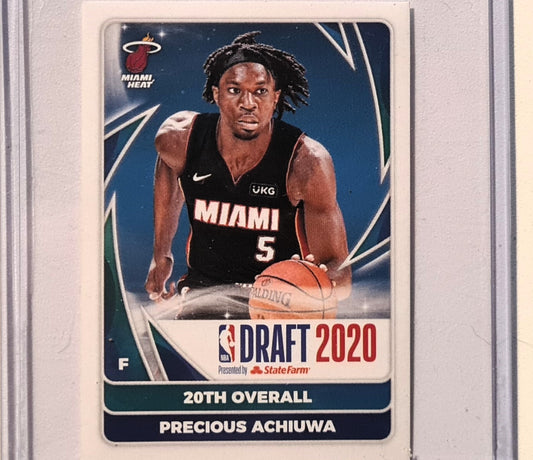 Precious Achiuwa 2021 Panini NBA sticker Dradt 2020 20th Rookie RC #104 NBA Basketball Miami Heat excellent/mint Sleeved