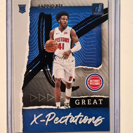 Saddiq Bey 2020-21 Panini Donruss X-Pectations Rated Rookie RC #210 NBA Basketball Detroit Pistons excellent/mint Sleeved