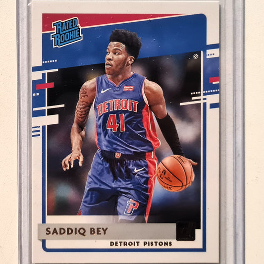 Saddiq Bey 2020-21 Panini Donruss Rated Rookie RC #210 NBA Basketball Detroit Pistons excellent/mint Sleeved