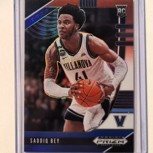 Saddiq Bey 2020 Panini Prizm Draft Picks Rookie red white blue RC #19 NBA Basketball Detroit Pistons/Villanova excellent/mint Sleeved