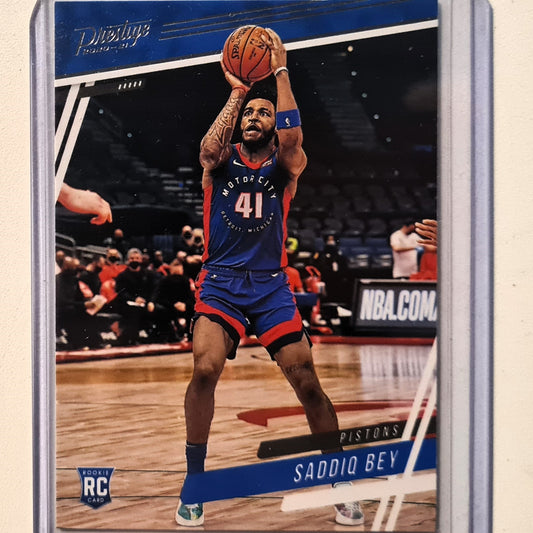 Saddiq Bey 2020-21 Panini Chronicles Prestige Rookie RC #64 NBA Basketball Detroit Pistons excellent/mint Sleeved