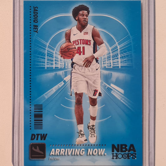 Saddiq Bey 2020-21 Panini NBA Hoops Arriving Now Rookie RC SS-13 NBA Basketball Detroit Pistons excellent/mint Sleeved