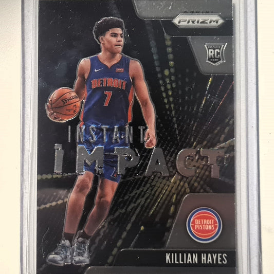 Killian Hayes 2020-21 Panini Prizm instant impact Rookie RC #5 NBA Basketball Detroit Pistons Excellent/Mint Sleeved