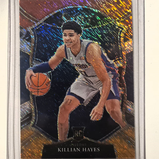 Killian Hayes 2020-21 Panini Select concourse prizm tri colour shimmer Rookie RC #67 NBA Basketball Detroit Pistons Excellent/Mint Sleeved