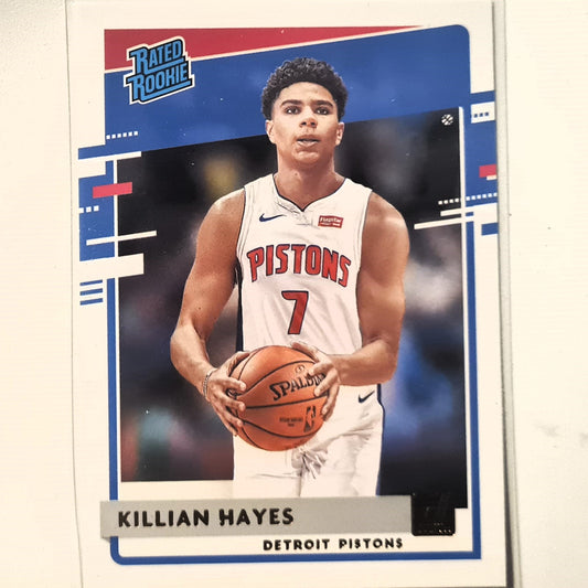 Killian Hayes 2020-21 Panini Donruss Rated Rookie RC #204 NBA Basketball Detroit Pistons Excellent/Mint Sleeved