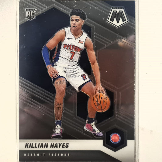 Killian Hayes 2020-21 Panini NBA Mosaic Rookie RC #222 NBA Basketball Detroit Pistons Excellent/Mint Sleeved