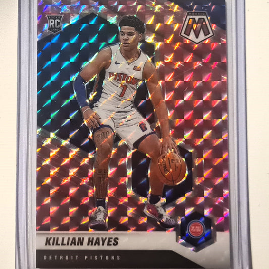 Killian Hayes 2020-21 Panini Mosaic PRIZM Pink Rookie RC #222 NBA Basketball Detroit Pistons Excellent/Mint Sleeved