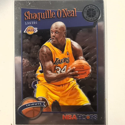 Shaquille O'Neal 2019-20 NBA Hoops premium stock tribute #283 NBA Basketball LA Lakers excellent Sleeved