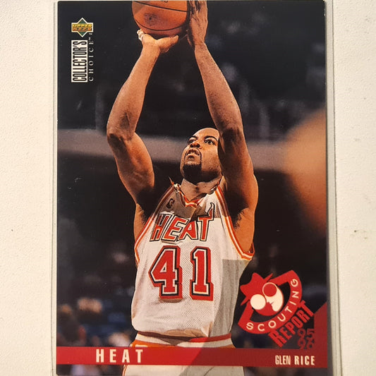 Glen Rice 1995 Upper-Deck Scouting #334 NBA Basketball Miami Heat very good Sleeved