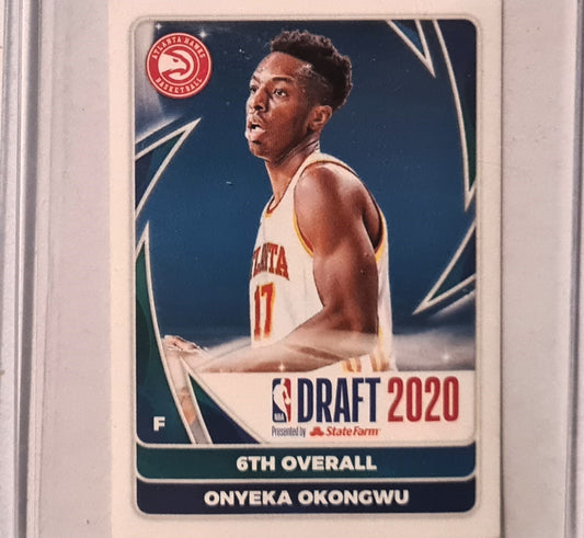 Onyeka Okongwu 2020-21 Panini Sticker draft 2020 6th Overall Rookie RC #90 NBA Basketball Atlanta Hawks Excellent/Mint Sleeved