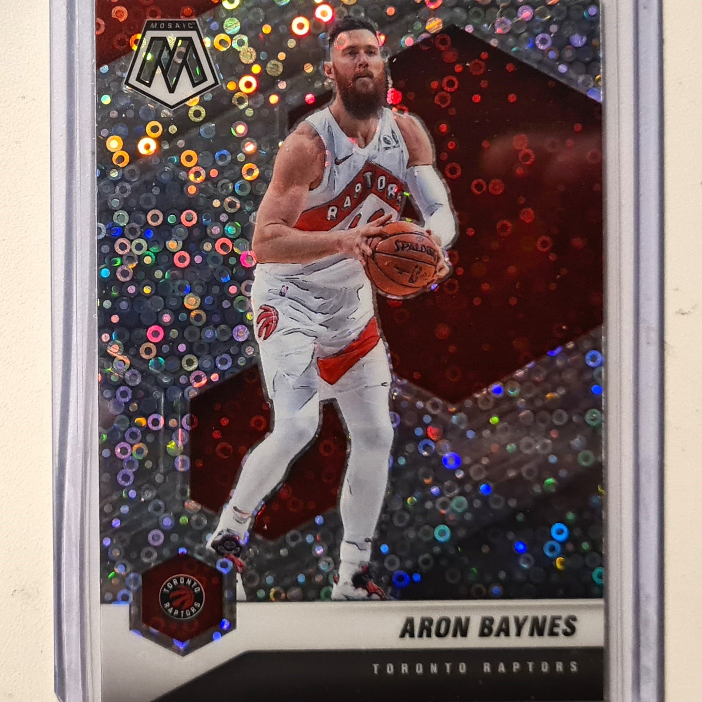 Aaron Baynes 2020-21 Panini Mosic fast break prizm #113 NBA Basketball Toronto Raptors Excellent/Mint Sleeved