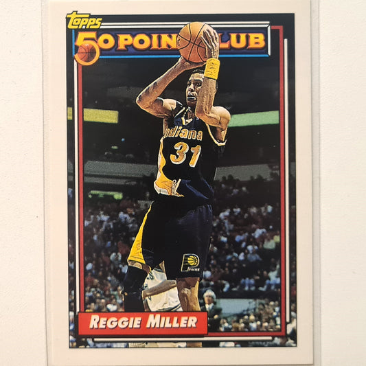 Reggie Miller 1993 Topps 50 point club #215 NBA Basketball Indiana Pacers Excellent Sleeved