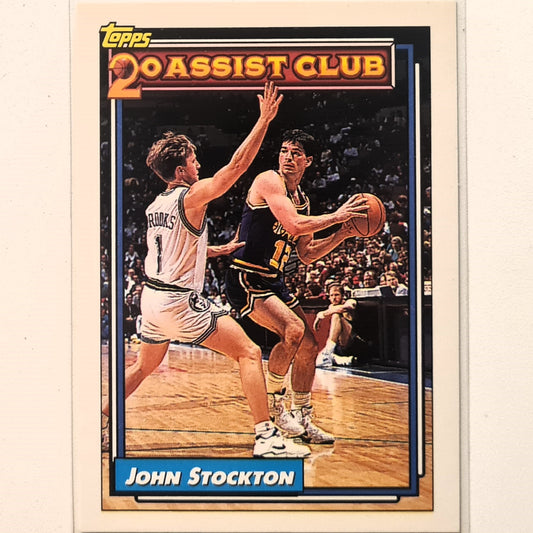 John Stockton 1994 Topps 20 assist club #223 NBA Basketball Utah Jazz Excellent Sleeved