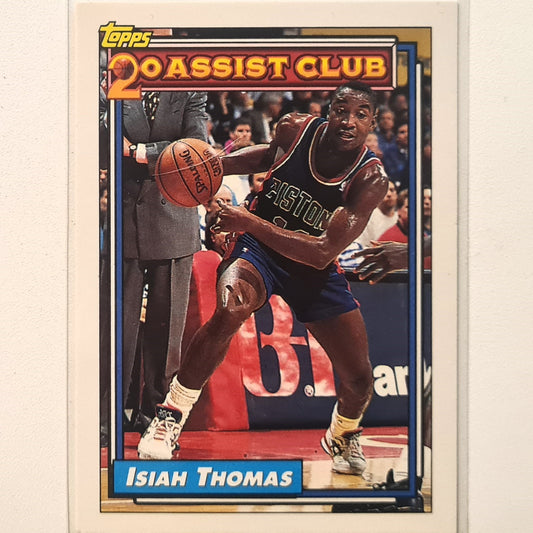 Isiah Thomas 1994 Topps 20 assist club #219 NBA Basketball Detroit Pistons Excellent Sleeved