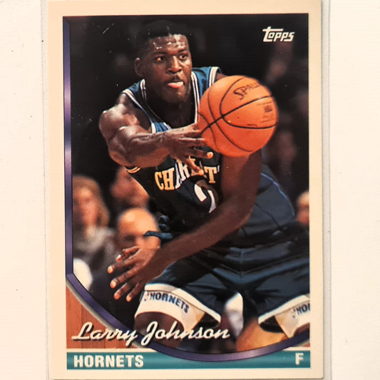 Larry Johnson 1994 Topps  #223 NBA Basketball Charlotte Hornets Excellent Sleeved