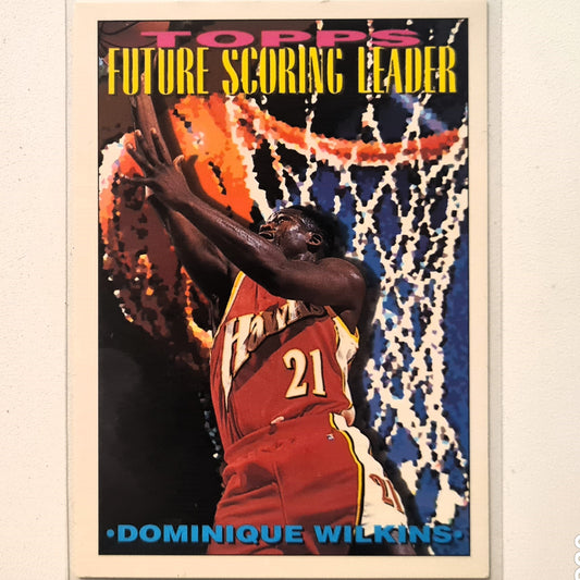 Dominique Wilkins 1994 Topps future Scoring Leader #392 NBA Basketball Houston Rockets Excellent Sleeved