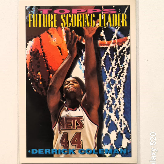 Derrick Coleman 1994 Topps Gold future Scoring Leader #388 NBA Basketball New Jersey Nets Excellent Sleeved