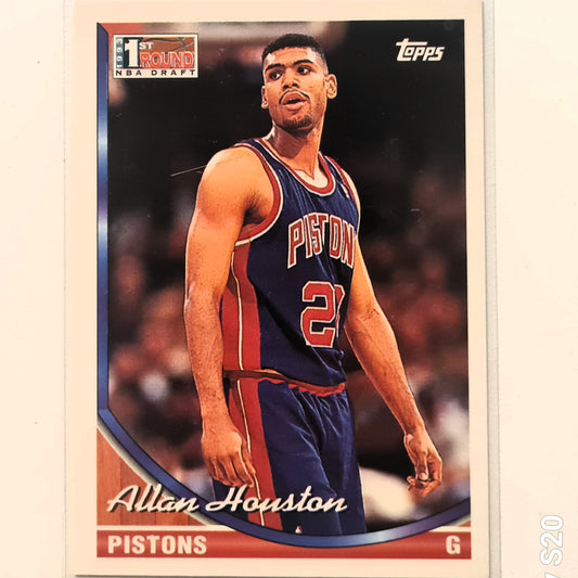 Allan Houston 1994 1st round draft Rookie RC #261 NBA Basketball Detroit Pistons Excellent sleeved