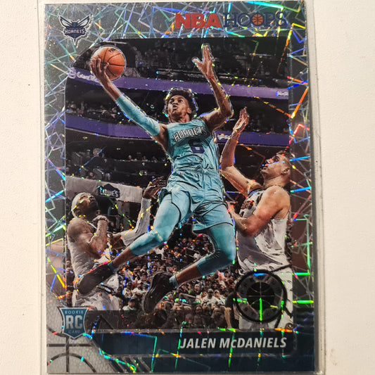 Jaden McDaniels 2019-20 Panini NBA Hoops premium stock prizm Rookie RC #246 NBA Basketball Charlotte Hornets Excellent Sleeved