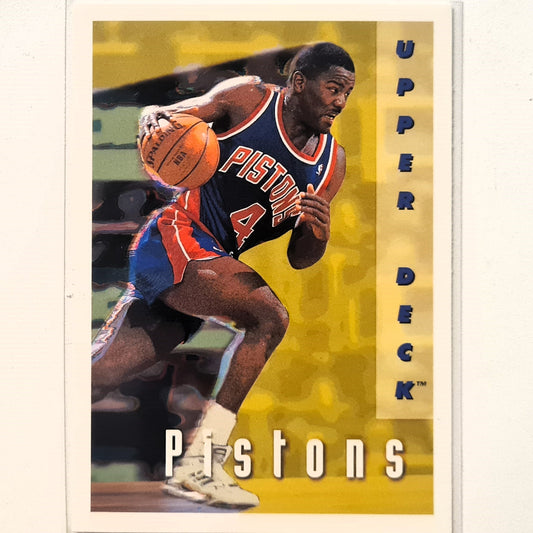 Joe Dumars 1993 Upper-Deck #357 NBA Basketball Detroit Pistons Excellent Sleeved