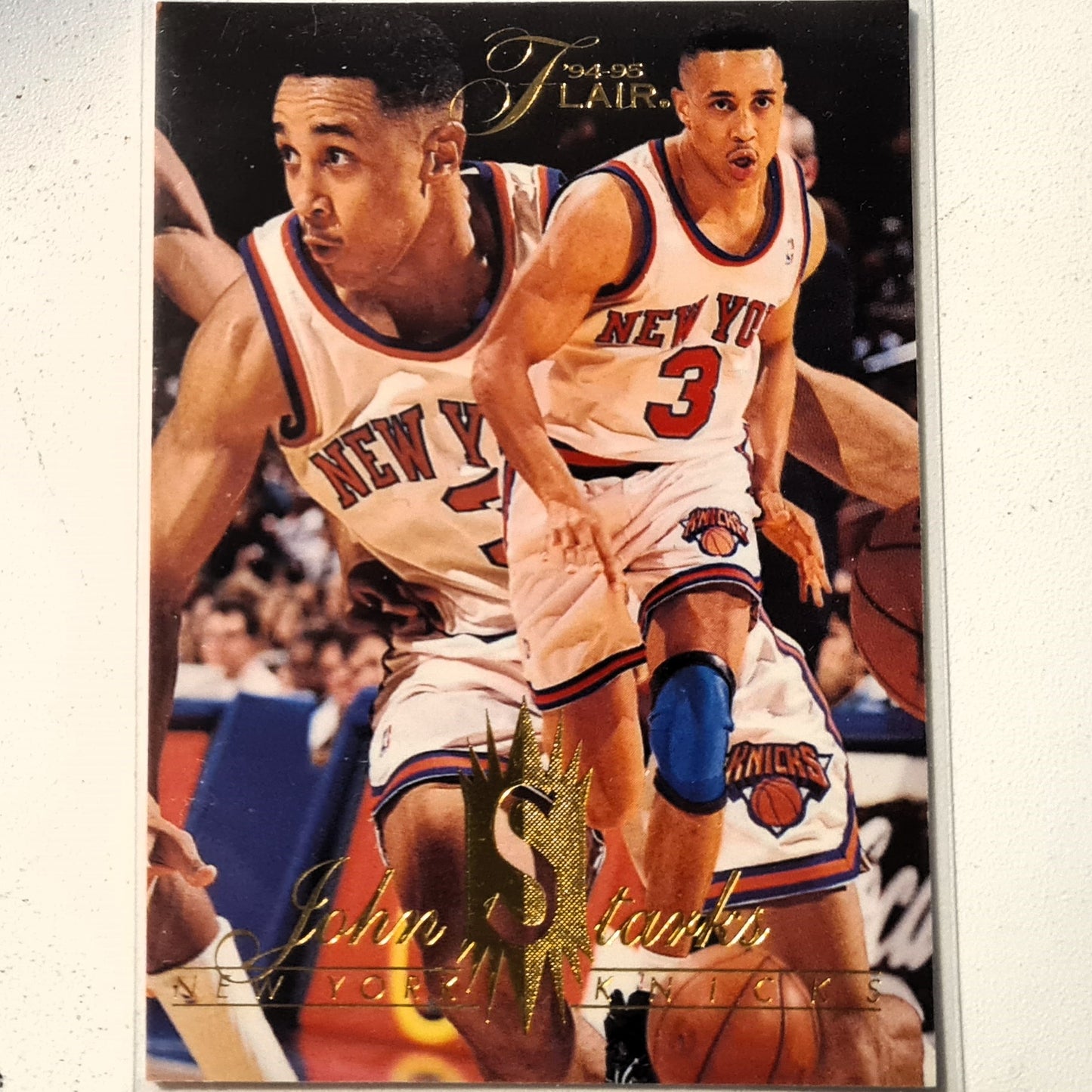 John Starks 1994 Fleer Flair 94-95 #104 NBA Basketball New York Knicks Excellent Sleeved