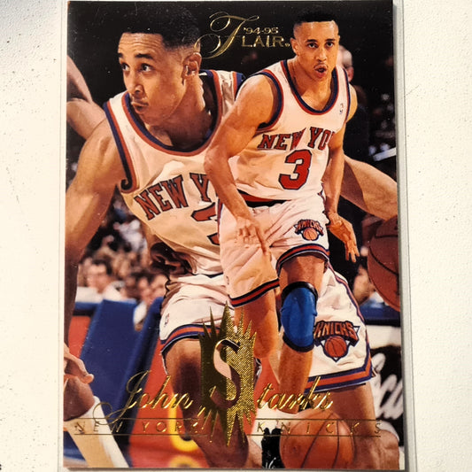 John Starks 1994 Fleer Flair 94-95 #104 NBA Basketball New York Knicks Excellent Sleeved
